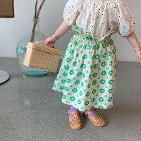 Girls cute floral thin cotton skirts 1-6 years little princess casual all-match beach skirts