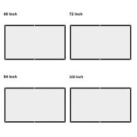 จอโปรเจคเตอร์เครื่องฉายผ้าม่านขนาด100นิ้วแบบพกพาจอโปรเจคเตอร์พับได้สีขาว