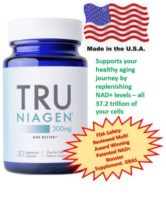 TRU NIAGEN 300 mg 30 Capsules - Cellular Energy &amp; Repair, Healthy Aging อาหารเสริมชะลอวัย #NAD #Nicotinamide Riboside Chloride