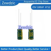 {100 PCS}   25V 100UF  6*12 high frequency low resistance long life electrolytic capacitor 100UF 25V  6X12 WATTY Electronics