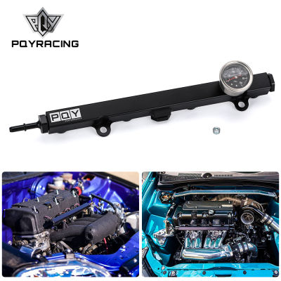 อลูมิเนียม K SERIES Heavy FUEL RAIL Kit High Flow ฉีดการใช้ Rail สำหรับ HONDA K20 K24 RSX CIVIC SI,INTEGRA EP3 Gauge