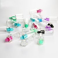 10pcs 1.5ml Mini Transparent Glass Empty Jars Wishing Bottle Storage Vials DIY Pendants Cork Stopper Home Decoration