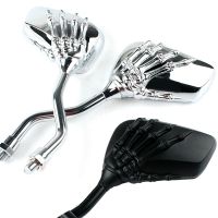 Free shipping Universal Motorcycle Scooter Back Side Mirror Modification Skull Craw Shadow Rear View Mirrors Pair 8mm 10mm