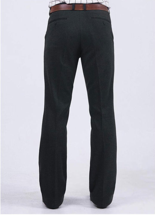 ฤดูหนาวผู้ชาย-f-lared-บูตตัดกางเกงทำด้วยผ้าขนสัตว์ธุรกิจสำนักงานสบายๆประชุมบางสีเทาเข้มสีดำสูทกางเกงขนาดใหญ่37