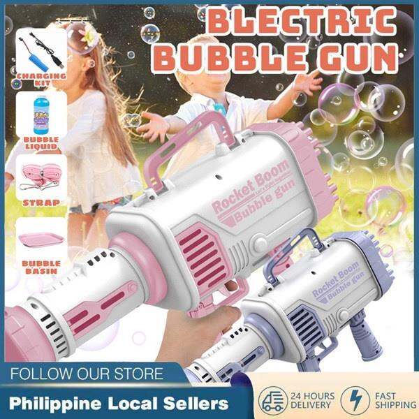 Bubble Machine New 64-Hole Gatling Bazooka Bubble Gun Kids Toys ...