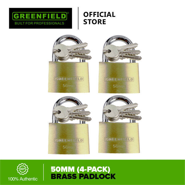 Greenfield Brass Padlock 50mm (4PACK) Lazada PH