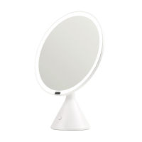 Light Control Vanity Mirror Portable with LED Rotating Makeup Magnifying Glass Home Desktop Bathroom Travel