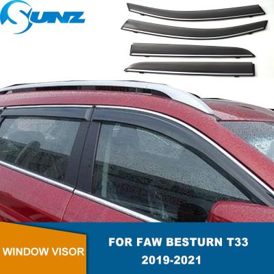 ตัวเบี่ยงสำหรับติดหน้าต่างข้างสำหรับ Faw Besturn T33ที่บังหน้าต่างรถยนต์มีสไตล์2019 2020 2021แผ่นครอบกันสาดกระจกกันฝนรถยนต์