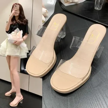 Buy Twenty Eight Shoes 7CM Double Transparent Strap Crystal Heel Sandals  BY3372-2 in Nude 2024 Online | ZALORA Singapore