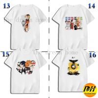 Haikyuu เสื้อยืดลายการ์ตูนสำหรับเด็ก,เสื้อยืดแขนสั้นพิมพ์ลายการ์ตูนเสื้อยืดครอบครัวเด็กหญิงเด็กชายของเด็กและคุณแม่