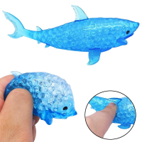 Mini Spongy Shark Bead Stress Ball ของเล่น Squeezable Squishies ของเล่นความเครียดบรรเทาของเล่น Cutes เด็กสนุกเครื่องเขียนของเล่น Antistress