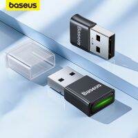 Baseus USB บลูทูธ5.3ดองเกิลอะแดปเตอร์สำหรับลำโพง PC คีย์บอร์ดเมาส์ไร้สายเพลงตัวรับสัญญาณเสียงตัวรับสัญญาณ WiFi