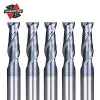 เครื่องตัดกัดแฮมป์ตัน2ขลุ่ย HRC 45โรงสีปลายทังสเตนคาร์ไบด์1-18มม. CNC Router Bit CNC Milling Bit Machine Milling Tools