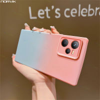 NORVIK 50A Realme C35/Realme Narzo สีลูกกวาดแบบด้านไล่ระดับสีเคสโทรศัพท์สีแฟชั่นเคสซิลิโคน TPU แบบนิ่ม N23-D1กรอบกันกระแทก