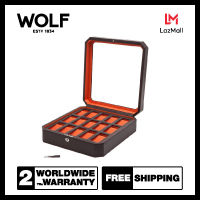 กล่องหมุน กล่องนาฬิกา WOLF1834 รุ่น WINDSOR 15PC WATCH BOX (Brown/Orange)