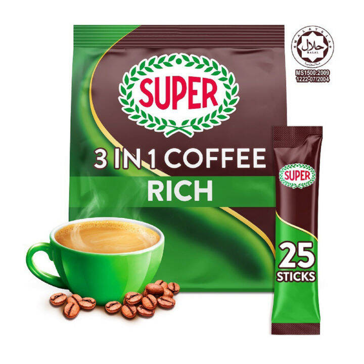 Super Coffee 3IN1 Rich Premix Coffee (25's x 18g) Lazada