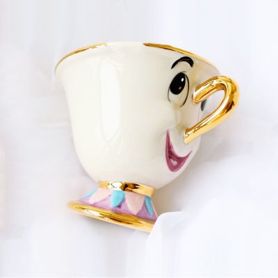 【High-end cups】ความงามขายร้อนและสัตว์นาง Potts 39; ลูกชาย: ชิปถ้วยชุดน้ำชากาแฟการ์ตูนแก้วสำหรับเพื่อนของขวัญคนรัก