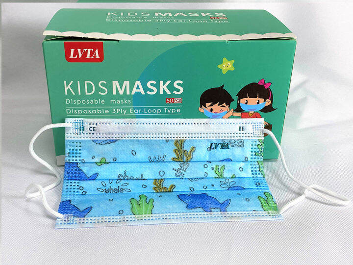IYM Disposable child mask Cartoon Cute Face Mask 3 ply Layer Protection 50pcs w/box Lazada PH