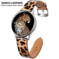 Leopard Release Leather Band 20mm 22mm for