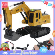RC hợp kim Xe Công Trình Digger 6 ch hợp kim máy xúc cần cẩu RC Xe Xây