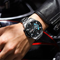 CURREN Man WristWatch Waterproof Chronograph Men Watch Military Top Brand Luxury Silver Stainless Steel Sport Male Clock 8402