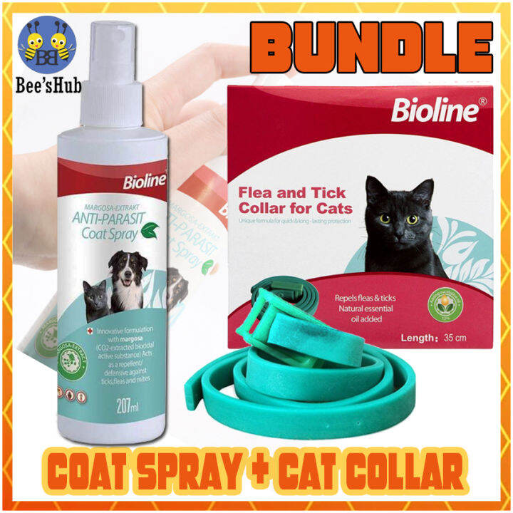 (BUNDLE) Bioline AntiParasite Coat Spray 207ml Anti Tick, Flea & Mites