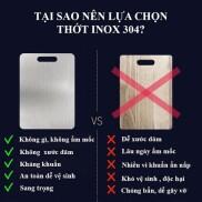 Thớt Inox 304 Nguyên Khối, Hàng Cao Cấp Kháng Khuẩn, Chống Ẩm Mốc, Rỉ Sét