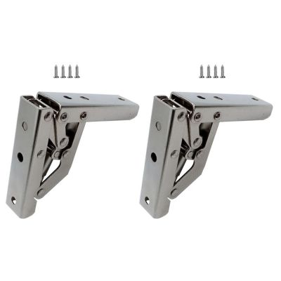 2 Pcs 90 Degree Folding Hinge Table Holder Shelf Hinges Collapsible Bracket Stainless Steel Cabinet Door Hardware Locks