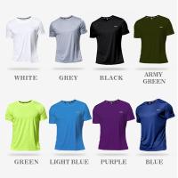 High Quality Polyester Men Running T Shirt Men Summer Outdoor T-Shirt Sports T-Shirt Plus Size Sport Fast-Dry Breathable Tops