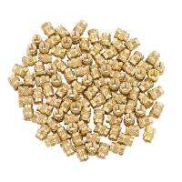 卐✙ iplusmile 100pcs Thread Knurled Brass Threaded Heat Set Heat Resistant Insert Embedment Nut for 3D (Golden)