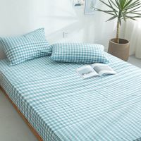 【hot】！ Classic Fitted Sheet Cotton Bed Cover for Couple Elastic Band Mattress Protector Multi-size