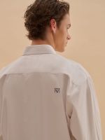 P.MITH Essentials - White Oversize Logo Cotton Shirt