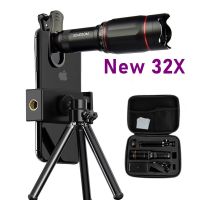 Tongdaytech 32X 22X Phone Camera Lens 4IN1 Telescope Zoom Macro Fish Eye Lens for Iphone Samsung Smartphone Lente Telephoto Lens