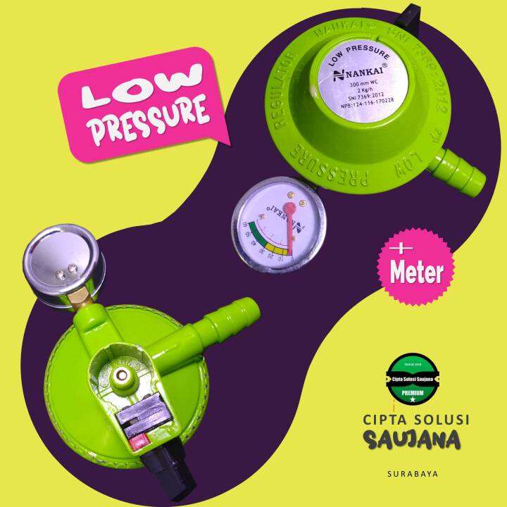 REGULATOR GAS LPG ELPIJI NANKAI TEKANAN RENDAH LOW PRESSURE + METER