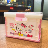 Kawaii Collapsible Plastic Storage Box Toy Folding Sundry Storage Basket Case Utility Cosmetic Container Desktop Hard Tool Box