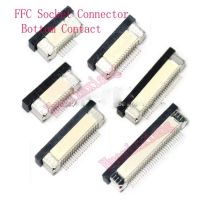 50PCS/Lot 0.5MM FFC/FPC Socket/Jack Connector Drawer Type Bottom Contact 30P/32P/34P/36P/40P/50P/54P/60P