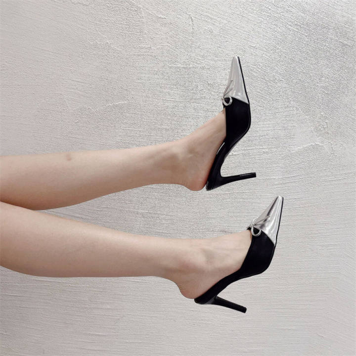 แฟชั่นใหม่ผู้หญิงรองเท้าส้นสูงอารมณ์ร้อยรองเท้าส้นสูงแหลม-ขนาด-eu-35-42