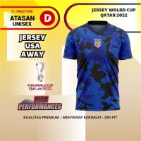 (All sizes are in stock)   Short sleeve Sweatshirt, top football national team pattern, US blue collar World Cup, 2023 2023 away clothing.  (You can customize the name and pattern for free)