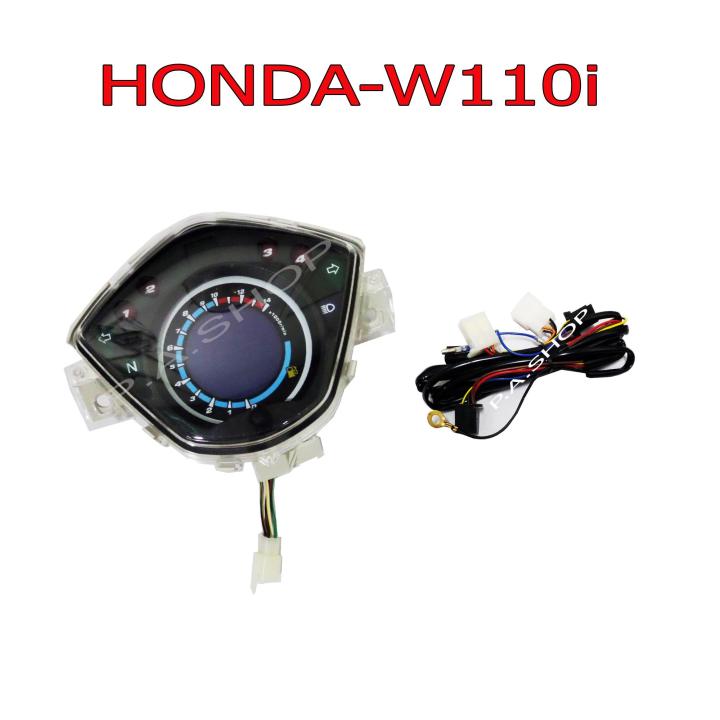 เรือนไมล์แต่งดิจิตอล+สายไฟ  สำหรับ HONDA-W110i  ตรงรุ่น ใส่ได้เลย ไม่ต้องแปลงสาย