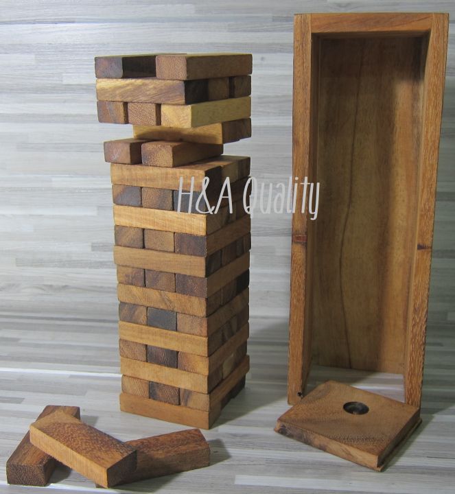 แพ็คคู่สุดคุ้ม-เกมส์คอนโดไม้-เกมตึกถล่ม-เกมส์จังก้า-jenga-ใหญ่-l-โดมิโน่-ขนาดใหญ่-l-12-5x20-5x4-5-เซนติเมตร