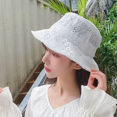 [hot]Sun Korean seaside Vintage Elegant Lace Bucket Hat Women Summer Beach Sun Hats Fashion Korean caps Breathable Fisherman cap
