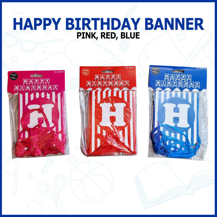 Happy Birthday Banner / Banderitas 4.5 (W) x 6.2 (H) | Lazada PH