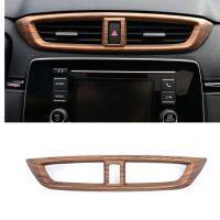 CRV พีชไม้ Look Center Air Outlet Vent Trim Bezel สดเครื่องปรับอากาศท่อกรอบสติกเกอร์สำหรับ Honda CR-V 2017-2022