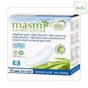 Organic nighttime tampons 10 pieces - Masmi