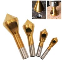 1pc Titanium-Plated Coated Countersink Drill Bit Deburring Drill Taper Hole Cutter Countersunk Head Chamfering Tools 2-20 Drills Drivers