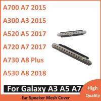 ฝาครอบตาข่ายลําโพงโลหะ 2PCS สําหรับ Samsung Galaxy A3 A300 A7 A700 2015 2017 2018 A720 A530 A730 A530 สีดําเงิน