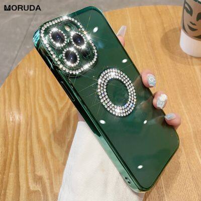 For iPhone 14 Pro Max Luxury Case Glitter Diamond Square Plating Phone Cases for iPhone 11 12 13 Pro Max 14 Plus Back Soft Cover