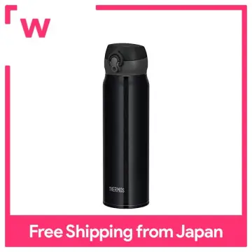 Thermos Water Bottle Vacuum Insulated Mobile Mug One-Touch Open Type Pearl Black 600ml Jnl-604 Pbk