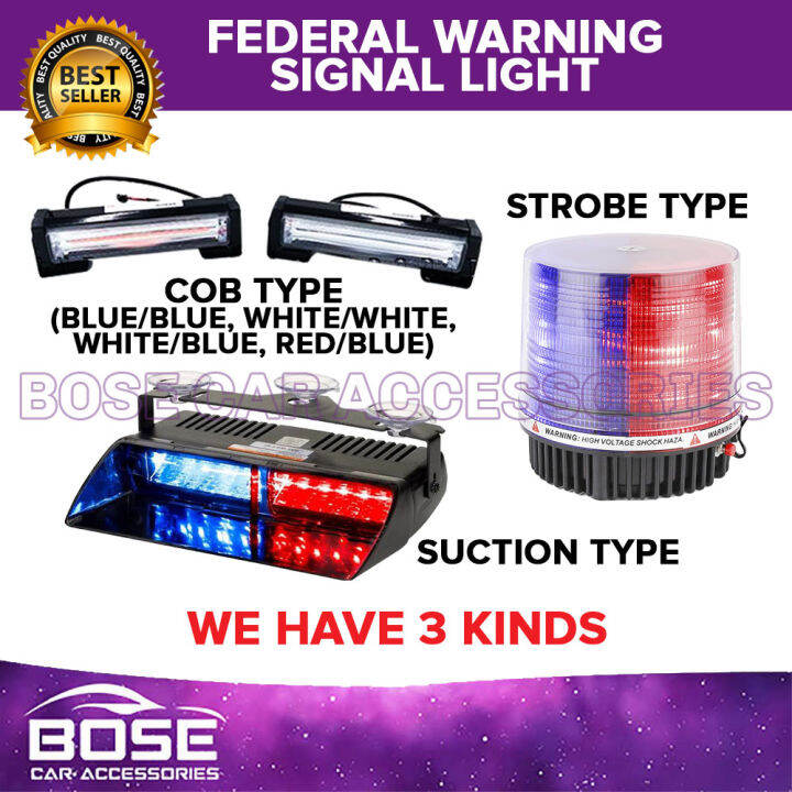 Federal Warning Signal Light Bar COB Type High Power Super Bright Pair