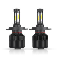 2Pcs S2 H4 Car LED Headlight Bulbs 6500K 8000LM 9-32V 72W Waterproof Car Head Lamp Super Bright White COB Headlamp